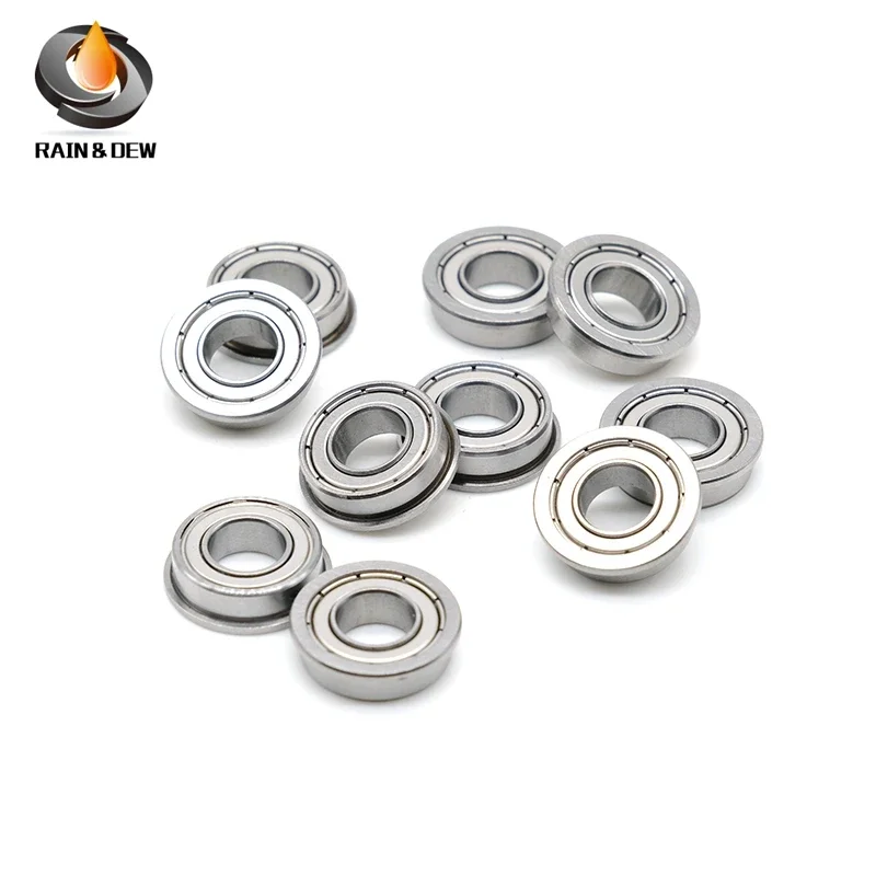 10PCS F698ZZ Flange Bearing 8x19x6 mm ABEC-7 Flanged Ball Bearings F619/8ZZ  F698 Z ZZ