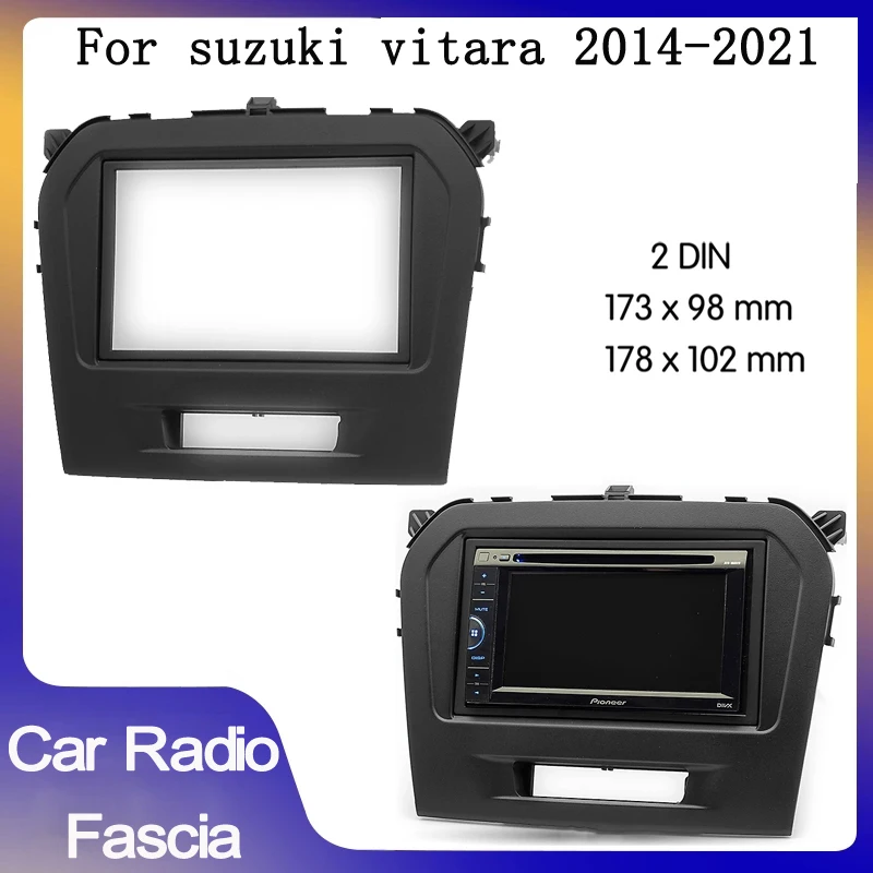 

2DIN Аудиопанель для установки в приборную панель, комплект для установки DVD, рамка для CD, для автомагнитолы SUZUKI Vitara 2014-2021