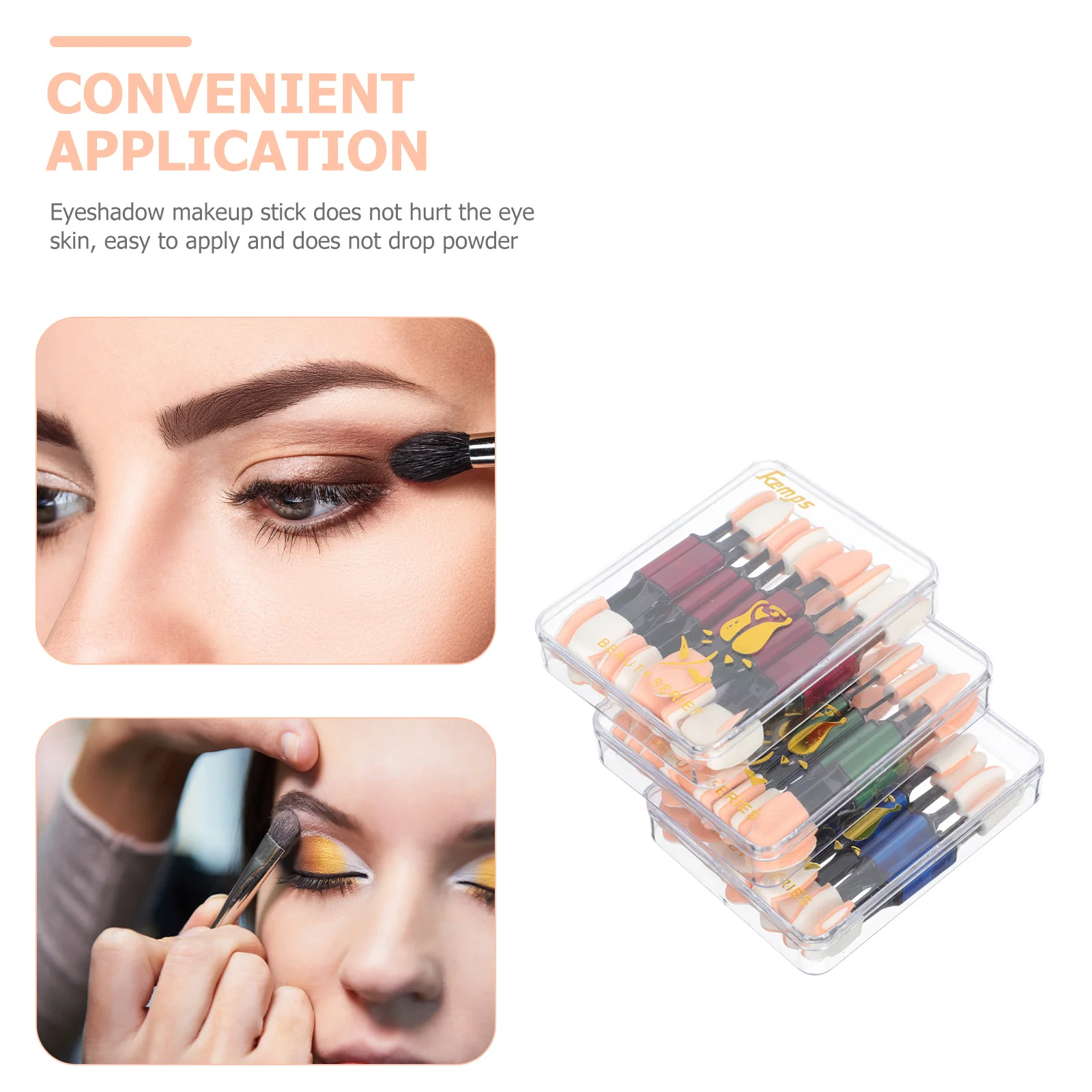 30 peças pincéis de maquiagem para sombra esponjas de beleza dupla face cor dupla cabeça dupla ponta