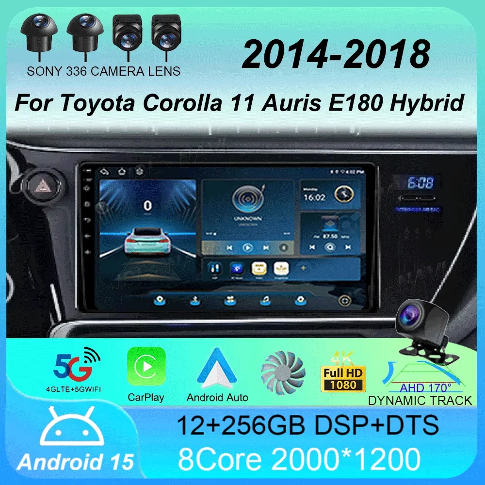 

Android 15 For Toyota Corolla Auris 2017 2018 Carplay Auto GPS Navigation Car Radio DSP Head Unit BT Video Player 2 Din Stereo