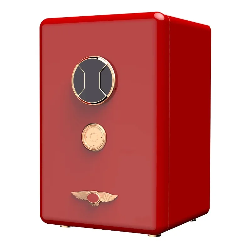 خزانة جلدية كبيرة ملونة وآمنة للمجوهرات، صندوق أمان فاخر ذكي #1