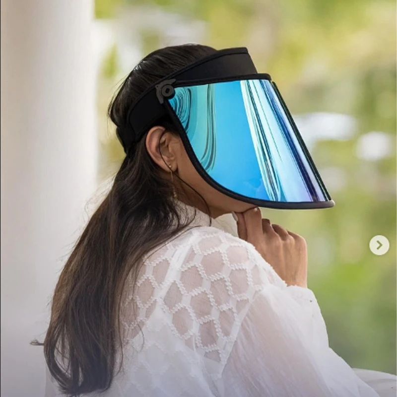 

Fashion Blue Luxury Sun Hat for Men and Women Face Beauty Visor Anti-UV Hat Line Suitable for Outdoor Sports Fishing Sun Hat