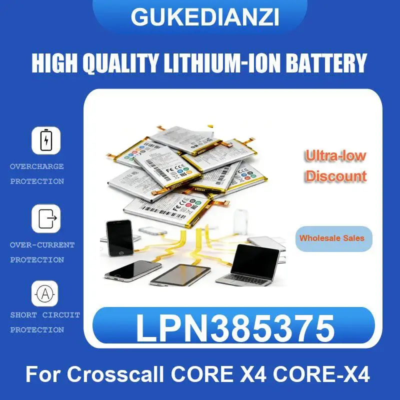 

Battery For Crosscall Core M4 Core-M4 Trekker X3 CORE-X3 ACTION-X3 X4 CORE-X4 CROSSCAL LPN386390 LPN387482 M1 LPN385222
