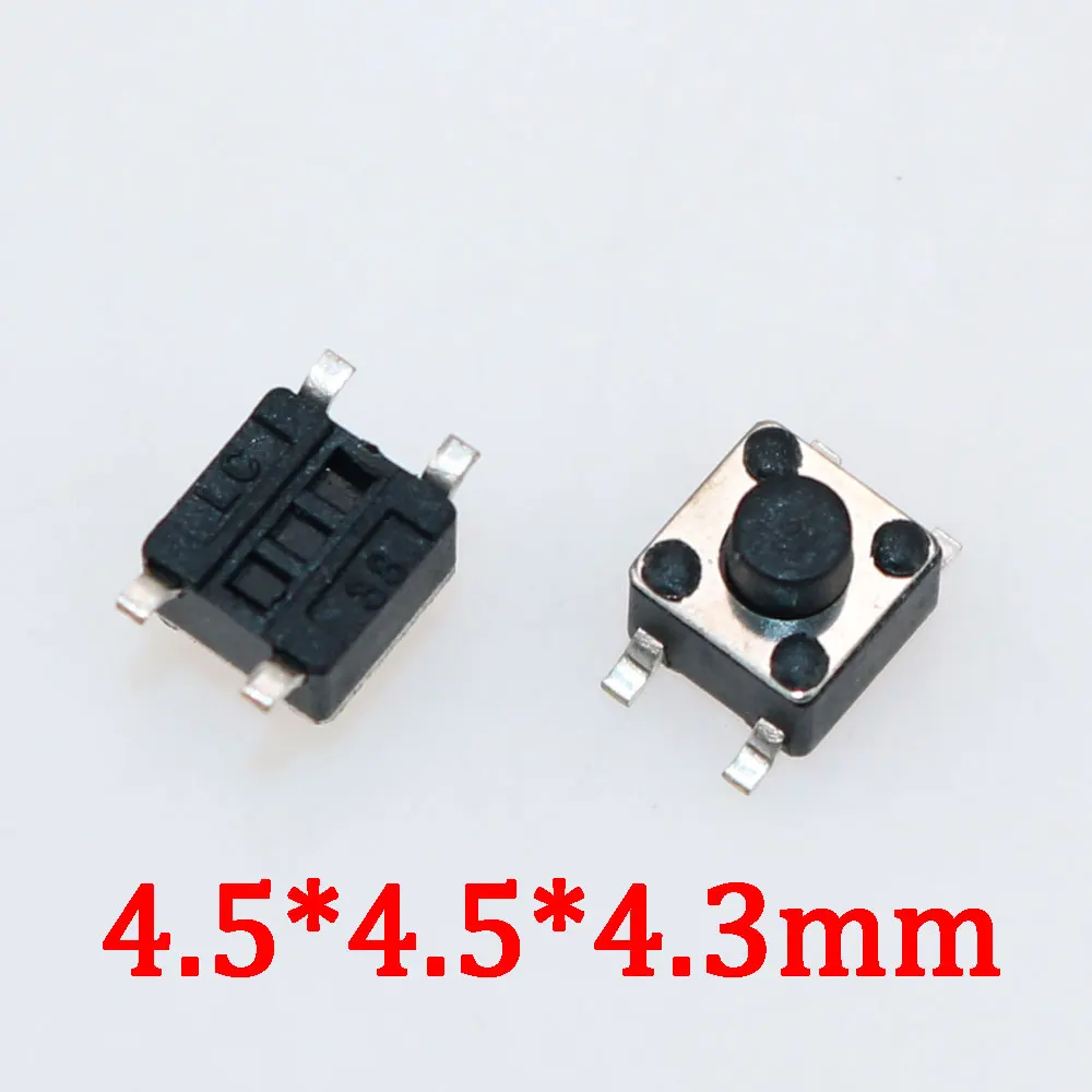 10 Stück/Los 4,5x4,5 Taktsc halter Druckknopf schalter Kupfer 4-polig smt smd Mikrosc halter 4,5x4,5x5/6/mm – Detail 3
