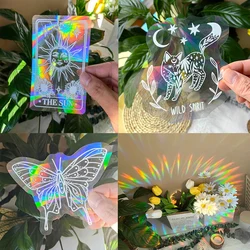 PVC 3D Rainbow Sun Catcher adesivi murali Cat Bear astronave Planet Suncatcher adesivi per finestre autoadesivi Room Home Decor