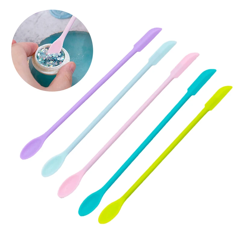 Double-Headed Scraper Silicone Small Tip Spatula Cosmetics Foundation Cream Mini Dig Spoon Makeup Tools