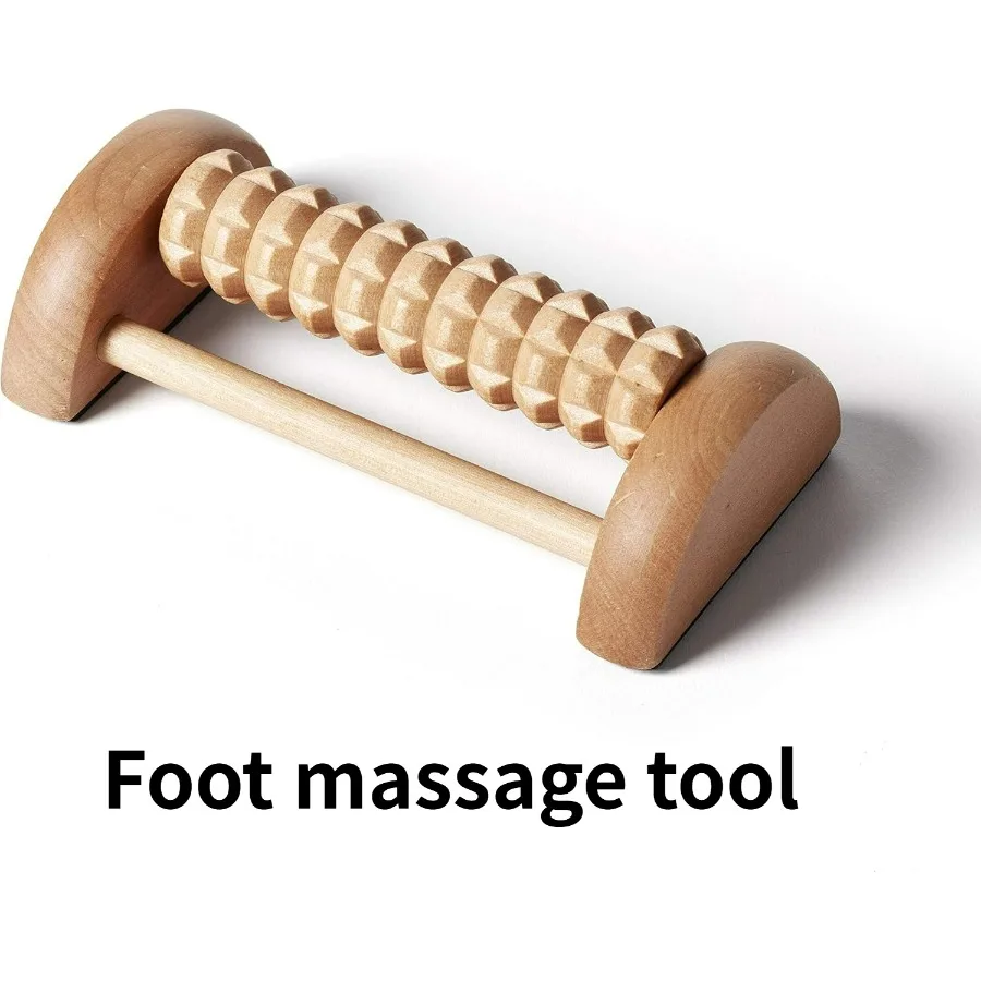 Wooden Acupressure Foot Roller, Relieves Plantar Fasciitis & Muscle Fatigue, Manual Massage Tool for Feet Arches Heels