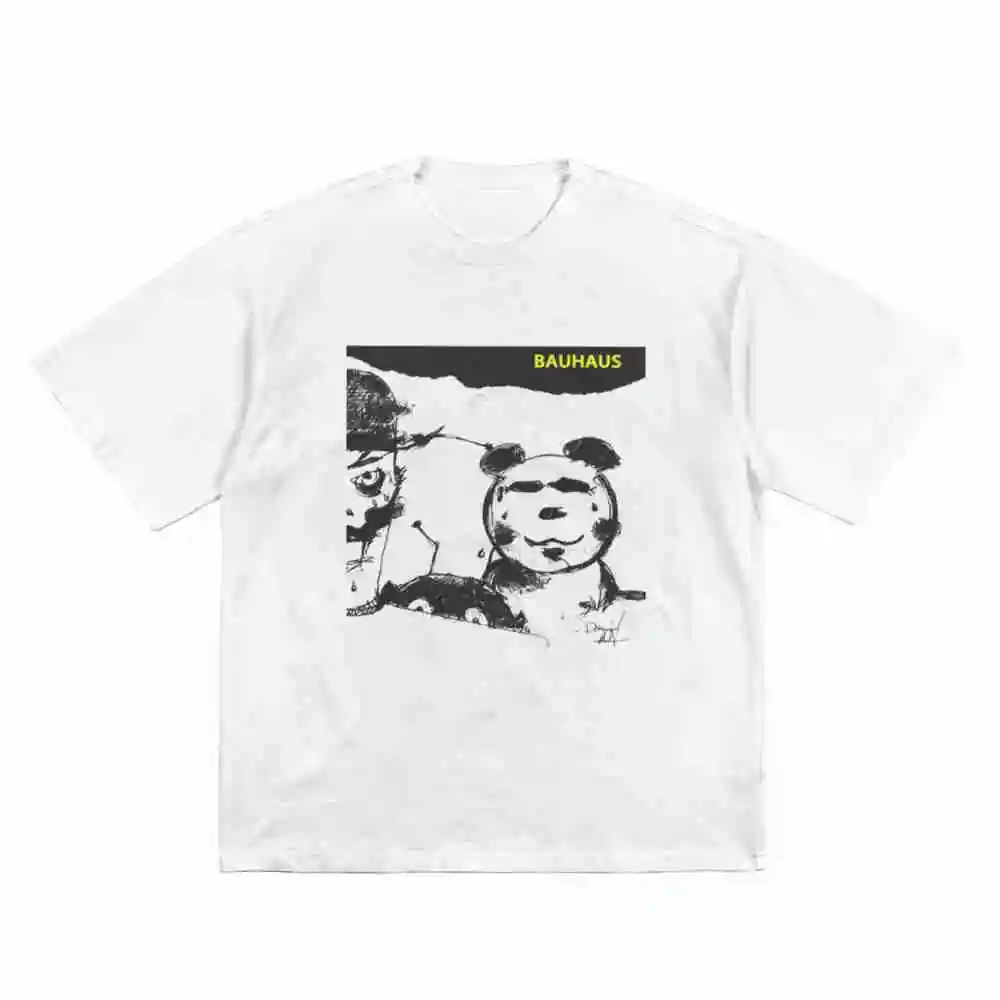 Bauhaus Mask Rock Band Short Sleeve Tee 100% Cotton T-Shirt