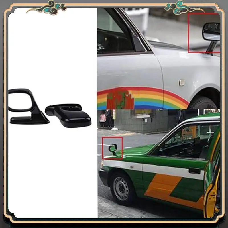 

M45K-2Pcs Universal Hood Side Rear View Mirror Auto Exterior Adjustable Reflector SUV Truck Black Replacement Accessories