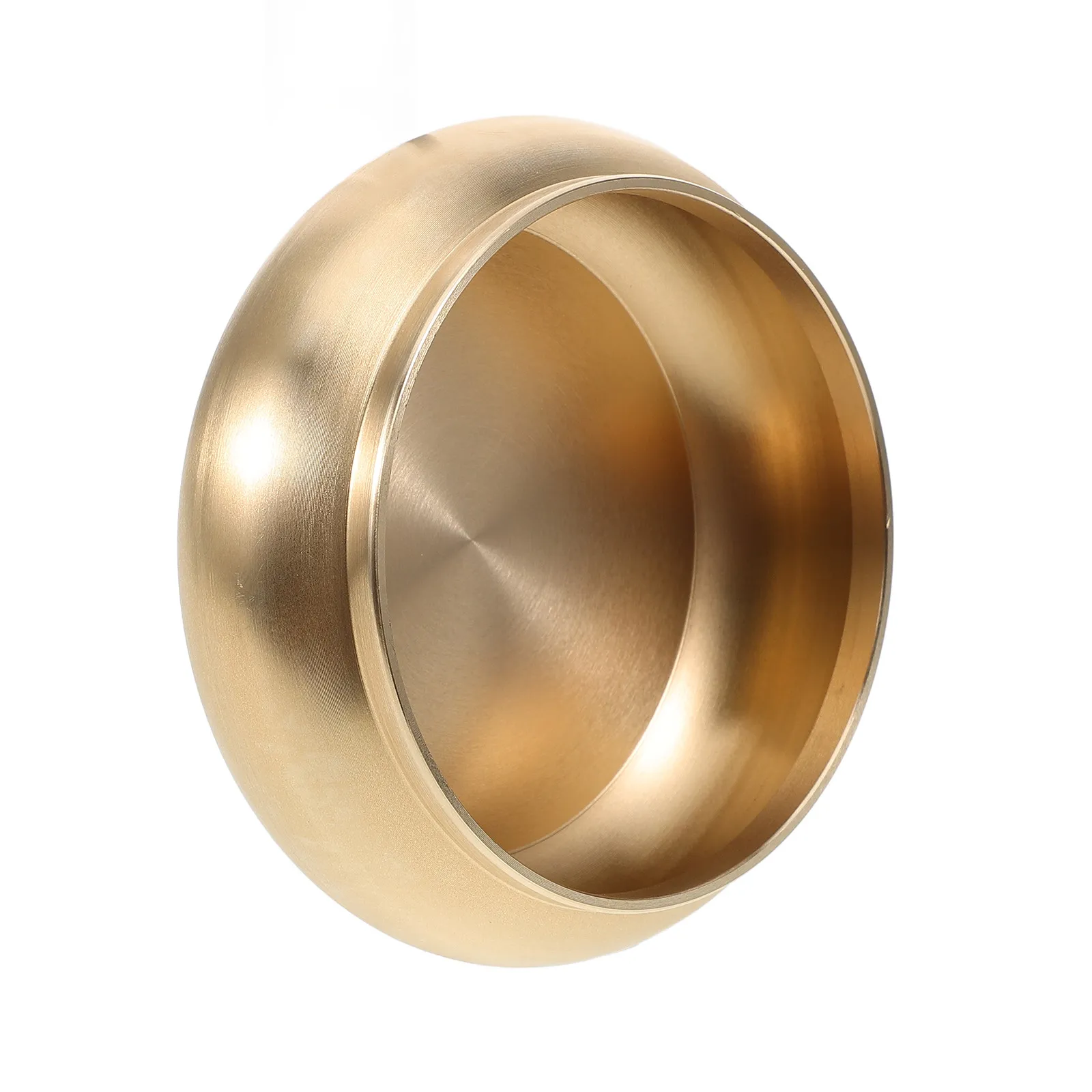 Brass Incense Burner Ashtray Round Metal Desktop Ash Holder for Home Office Living Room Decorative Wealth Attracting Pot Elegant