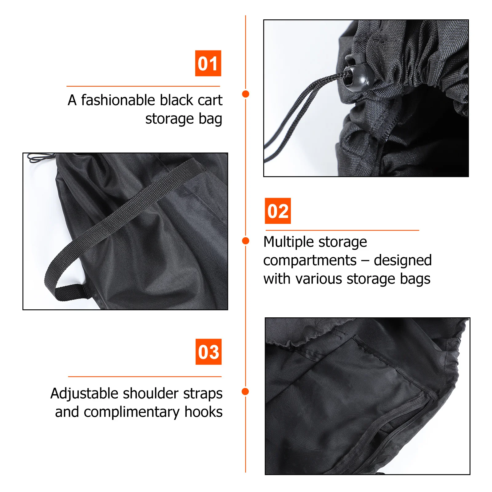 

Oxford Cloth Stroller Storage Bag Travel Bag for Airplane Gate Check Stroller Pouch Protective Cover Fits Double Jogging