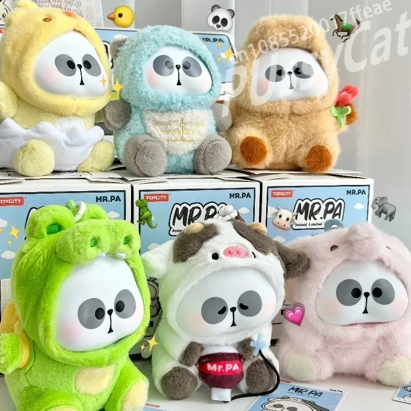 Mr.Pa Animal Limited Company Series Vinyl Plush Blind Box Doll  Cartoon Anime Figure Kawaii Panda Toys Girls Gift Desktop