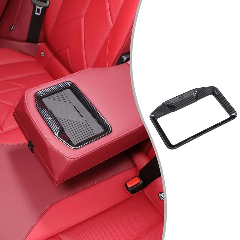 

1Pcs ABS Carbon Fiber For BMW X3 G45 2025+ Car Rear Handrail Storage Slot Frame Decorative Sticker Car Protection Accessories