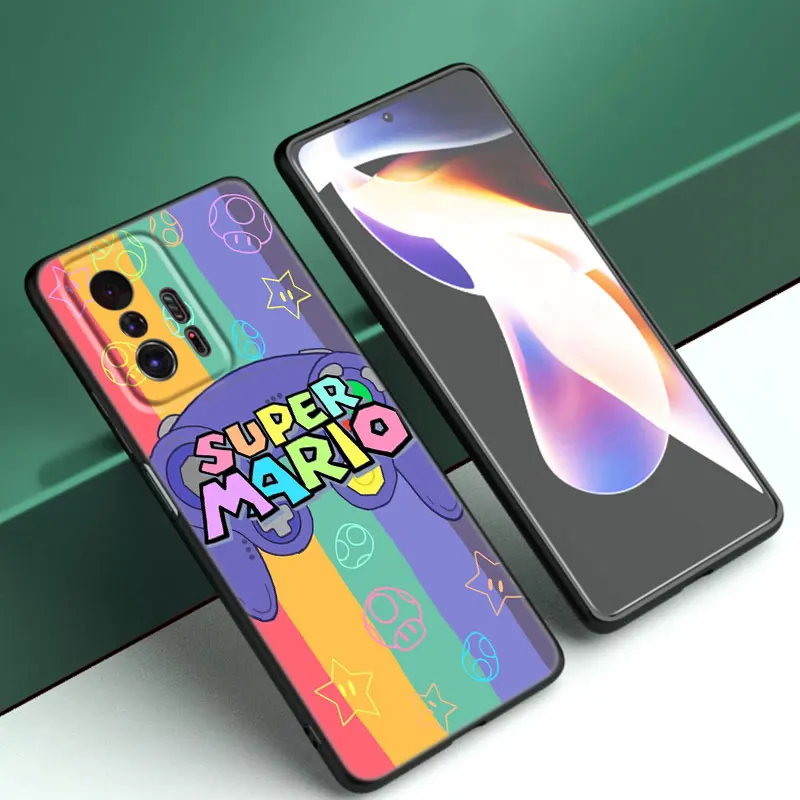 Hot Games Super Marioes Black Phone Case For Xiaomi Mi 9 SE 8 10 10T 11 12 13 Lite 9T 11T 12S 12T 13T 14 Pro 5G NE 11i 12X