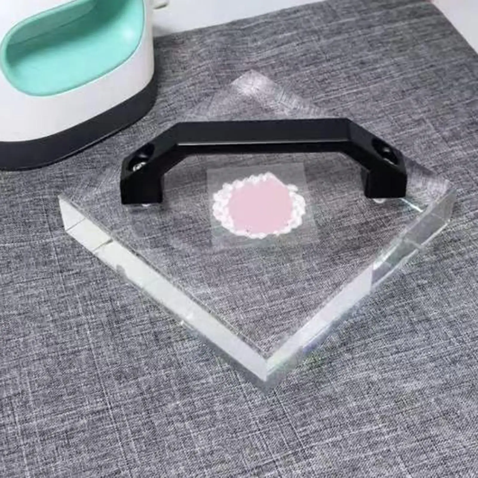 Thermal Press Cooling Block Ergonomic Acrylic Handle Fast Cooling Accessory for Heat Plastic Sheet Projects