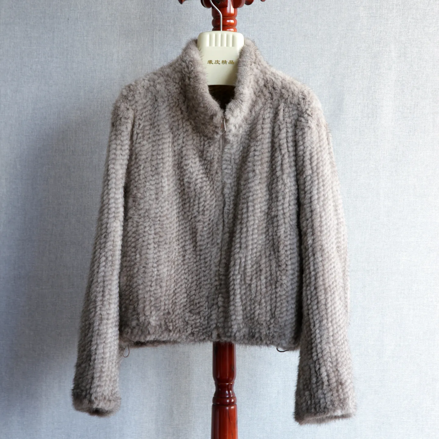 2025 jaqueta de pele de vison importada gola alta jaqueta dupla face espessada tecido moda silhueta casaco de pele feminino