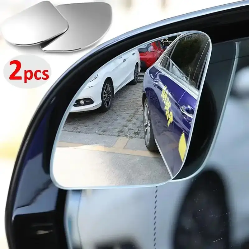 

2pcs Car Mirror Wide Angle Blind Spot Mirrors 360° Adjustable Auxiliary Rearview HD Frameless Small Round