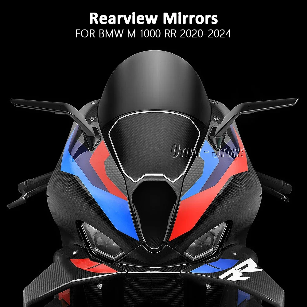 Motocicleta Stealth Espelho Sports Winglets Kit, espelhos ajustáveis para BMW M1000RR M 1000 RR M1000 RR 2020-2024, Novos acessórios