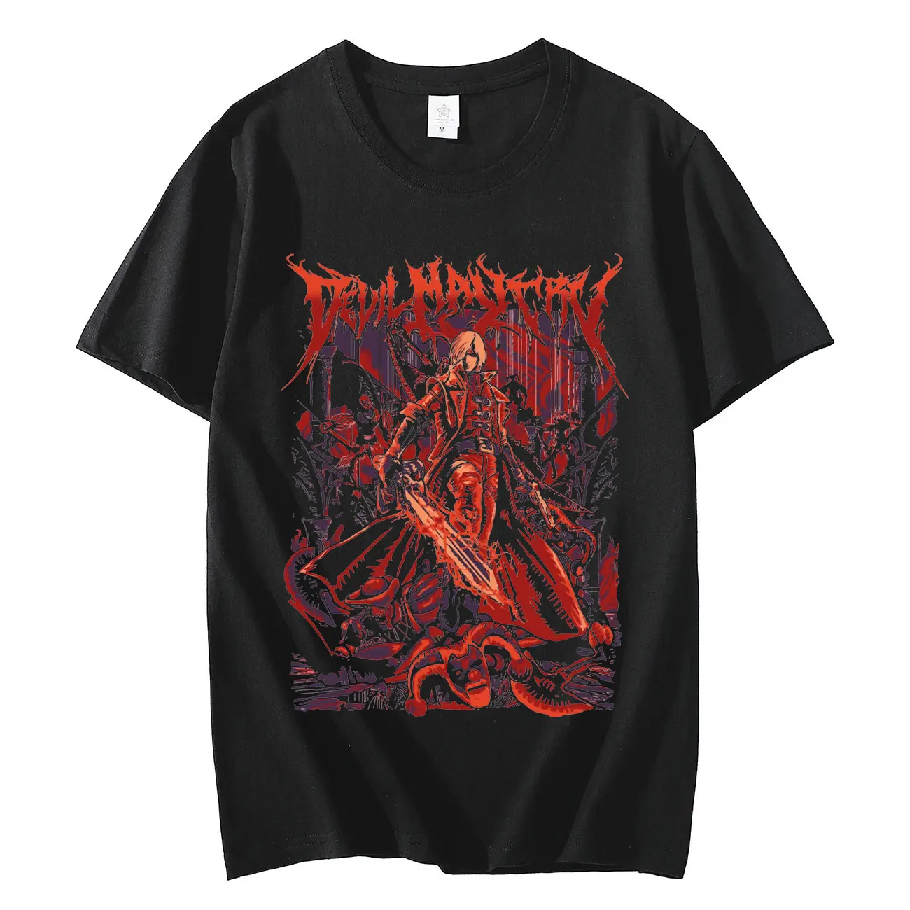 

Game Devil May Cry Dante Graphic T Shirt Gothic Fashion Vintage Short Sleeve T-shirt Casual Comfort Loose Cotton T-shirts Unisex
