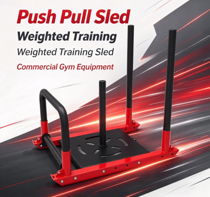 Commercial Gym Push Pull Sled Cart,Track & Field Weighted Resistance Sprint Power Training Sled,Private Studio Fitness Equipment
