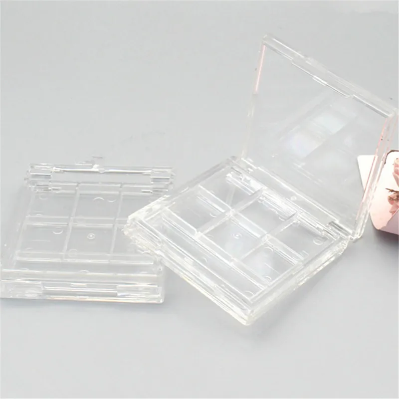 للنساء الفتيات ماكياج مبتدئين ظلال العيون أداة 6 شبكات فارغة عينيه لوحة DIY بها بنفسك العين مخزن للمكياج #5