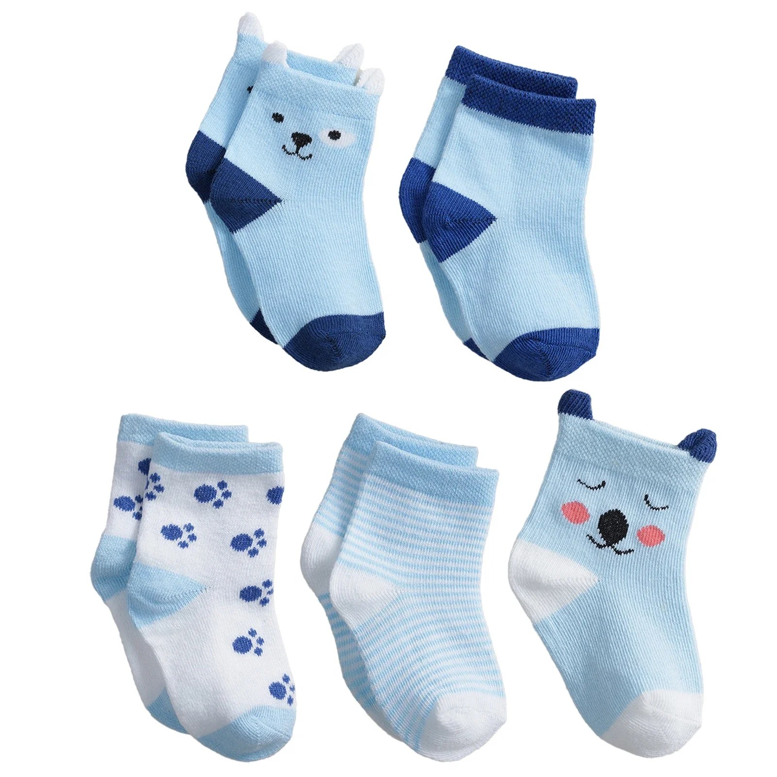 

10 Pairs Baby Socks Newborn Baby Boy Girls Infant Cute Cartoons Fashion Soft Cotton Short Socks For 0-3 Years Kid's Socks