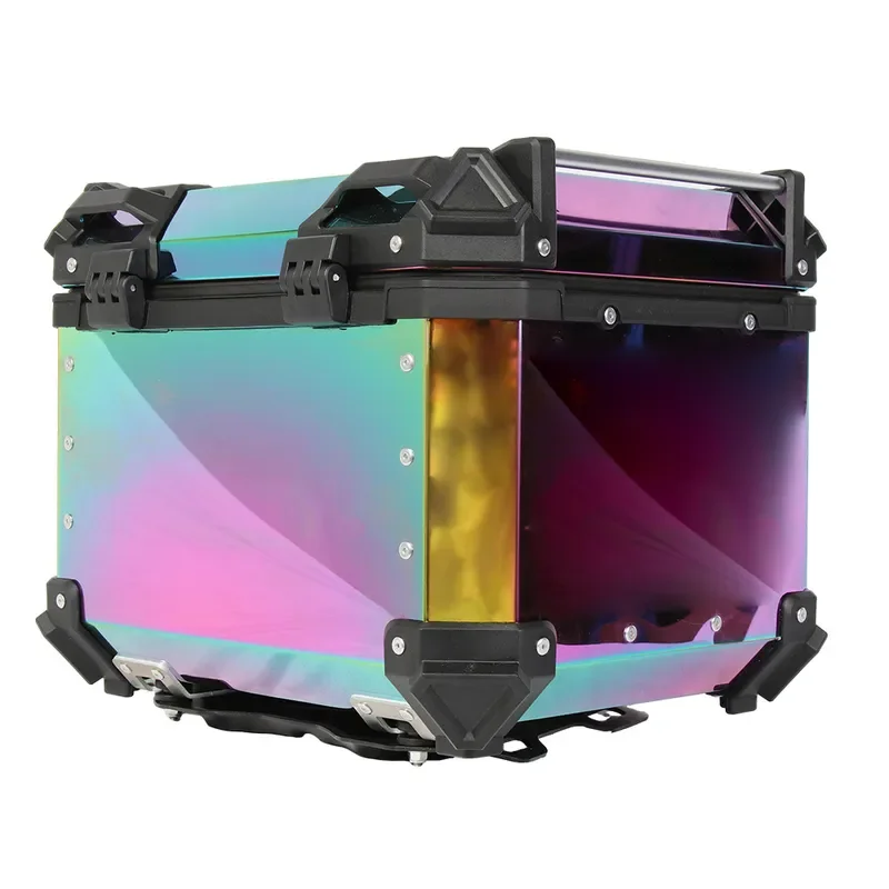 Manufacturer clears inventory Color titanium tail box 45L/65L/80L electroplated motorcycle mirror aluminum alloy rear box