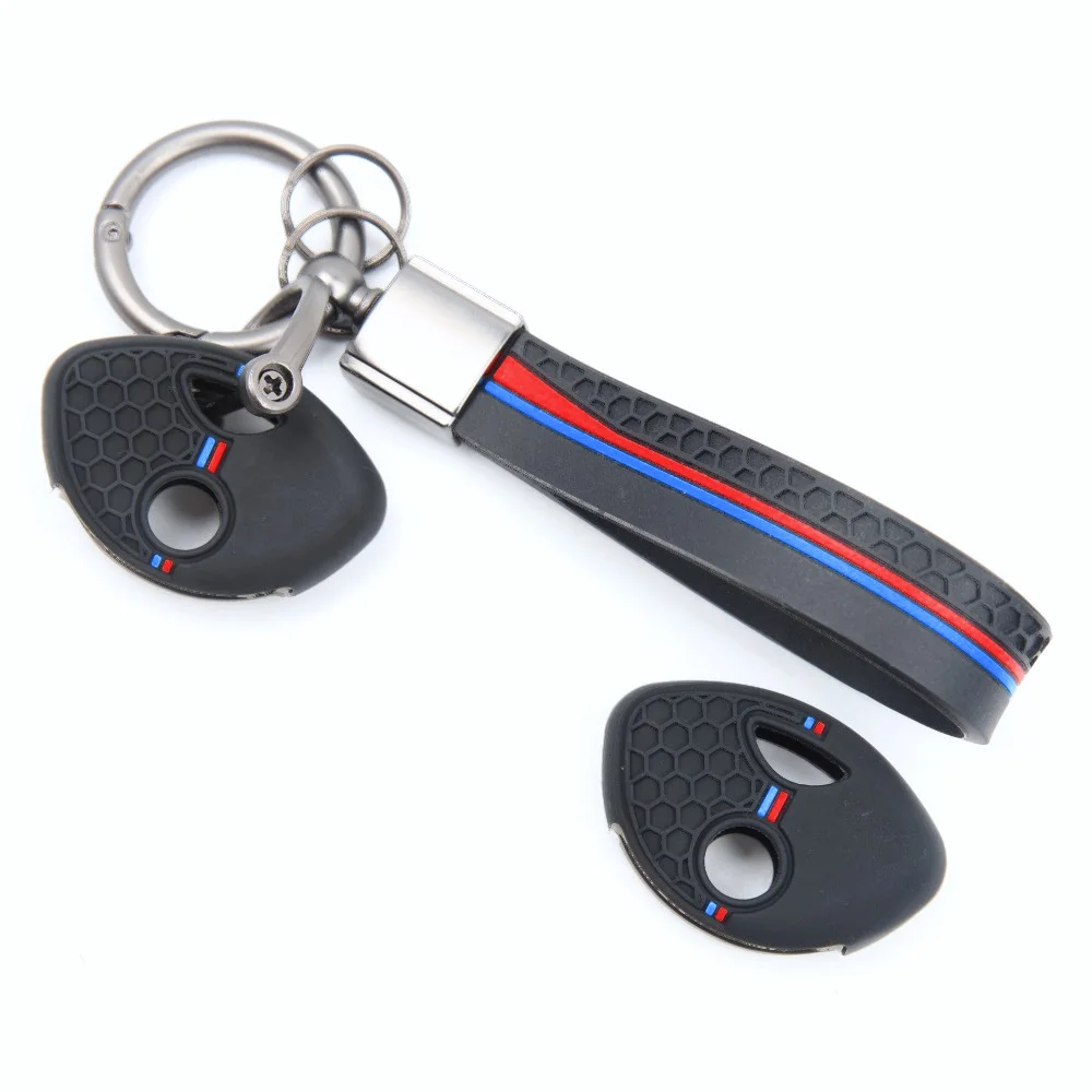 Soft Silicone Key Fob Case For BMW K1200R R1200RT K1300R S1000RR F650GS F800GS F800ST with hand strap Secure Grip