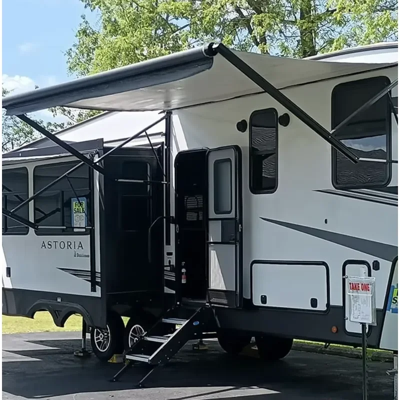 

Awnlux W5700 Premium Power Roll Out RV Awning Waterproof Power Patio Canopy for Luxury Class A Motorhomes