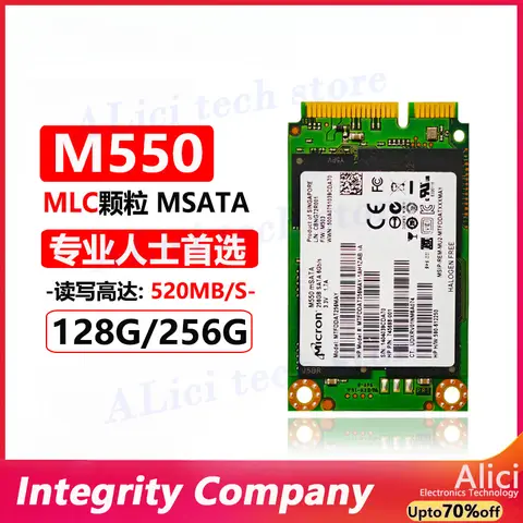 FOR MICRON M550 128G 256G mSATA MLC Mini Solid-State Drive Notebook SSD