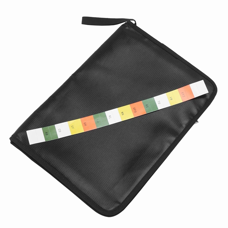 أكياس مستندات الأكورديون المقاومة للحريق ، غير حكة ، سيليكون مطلي ، مقاوم للحريق ، آمن مو ، حجم A4 ، 12 جيوب ، 14.3X9.8"