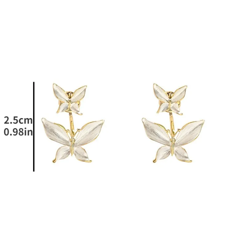 1 pair of new Korean style butterfly women\'s earrings, fashionable, simple, exquisite jewelry, exquisite gifts for friends