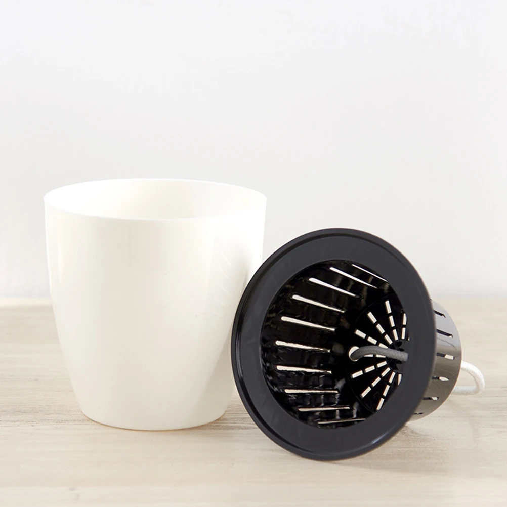 

Пластиковый горшок для растений, круглый автоматический поливочный горшок, внешний калибр, 12 см, самополивный цветочный горшок для домашнего офиса, сада, портативный