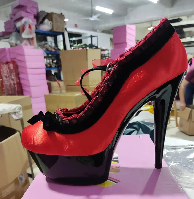 LAIJIANJINXIA New 15CM/6inches PU Upper Fashion Sexy Exotic High Heel Platform Party Women Pumps Pole Dance Shoes D004