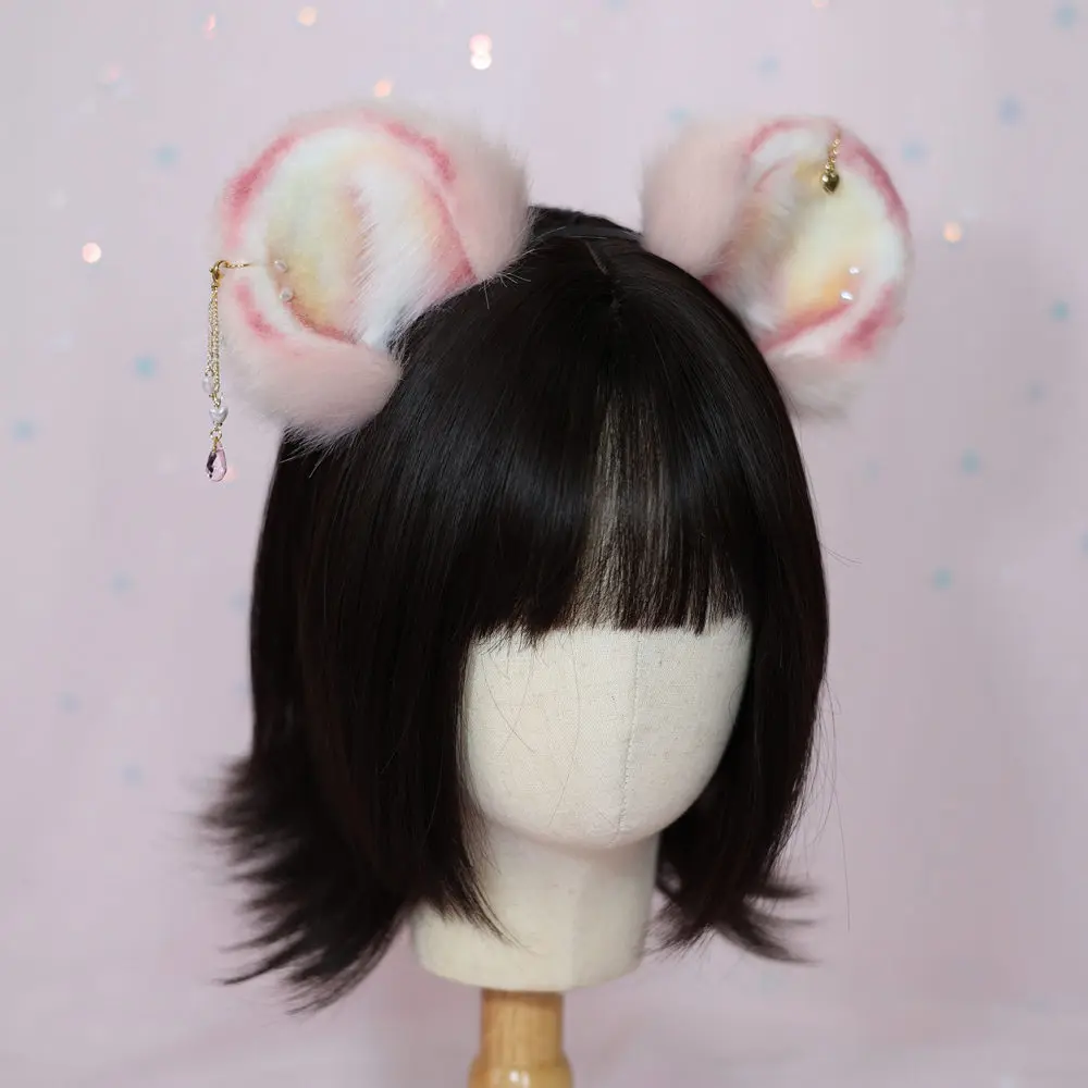 New Lovely Halloween Cosplay Bear Ears Headwear Earrings Hairhoop Original Headband Girl Lolita Accessories