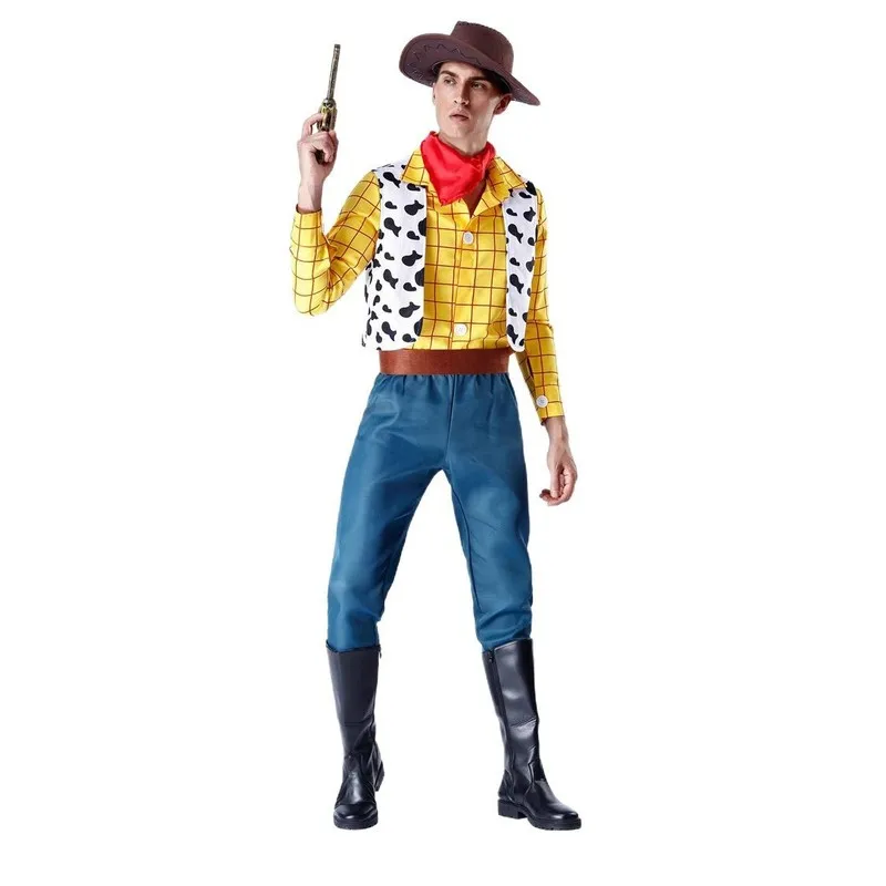 Hot Sell Woody Sheriff Costume Adult Family Halloween Cosplay Toy Story Western Cowboy Performance Suit Gift view 4