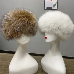 Real Fox Fur Scarf Women's Neck Cover Winter Elastic Headband For GirlsThickened Elastic Neckchief Luxury Ring Fox Fur Scarves
