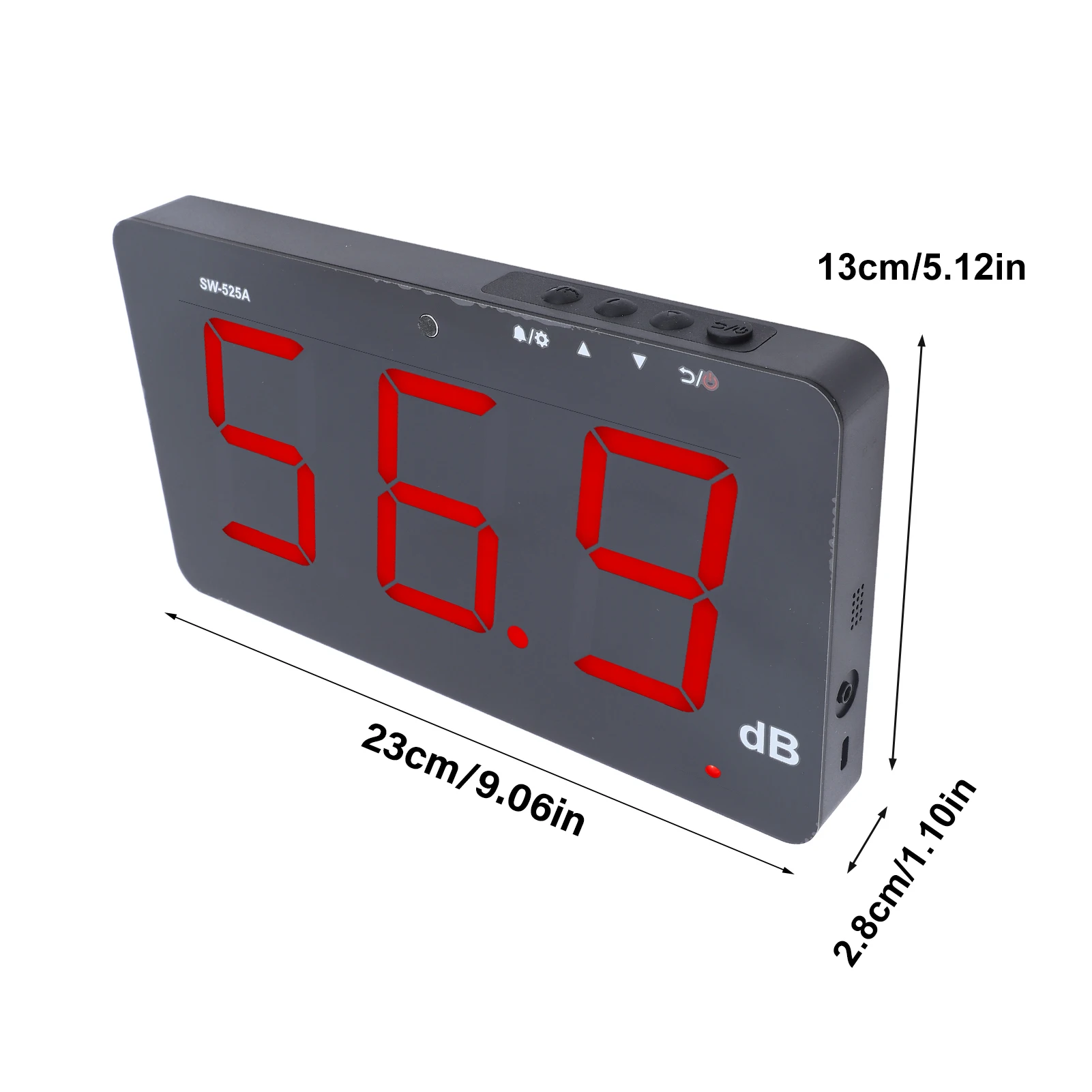 9,6 Zoll LCD Digital Schallpegelmesser Wandbehang 30 ~ 130 dB Lärmtester Lärmtester Schallpegelmesser Lärmmesser Schallmesser