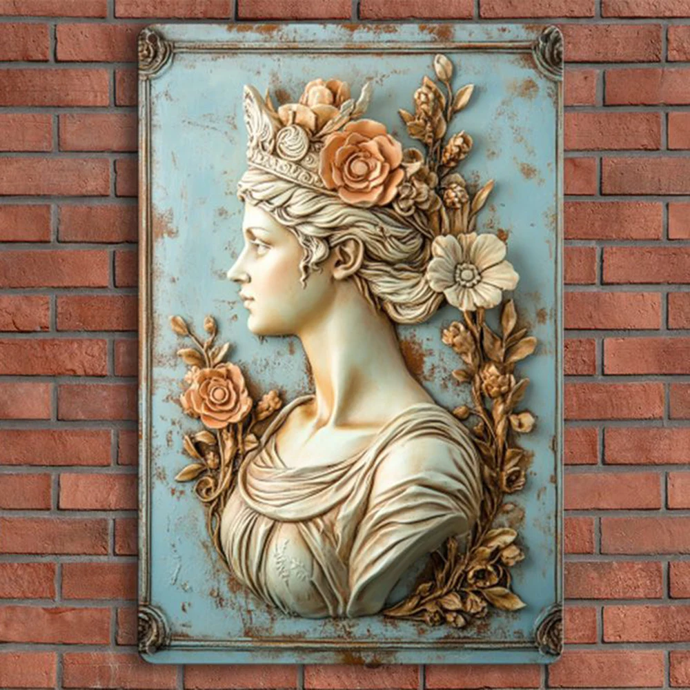 Retro style wall decoration Iron Sheet Painting, Waterproof Sunscreen Hanging Painting, Bar home decorative crafts , 20x30CM