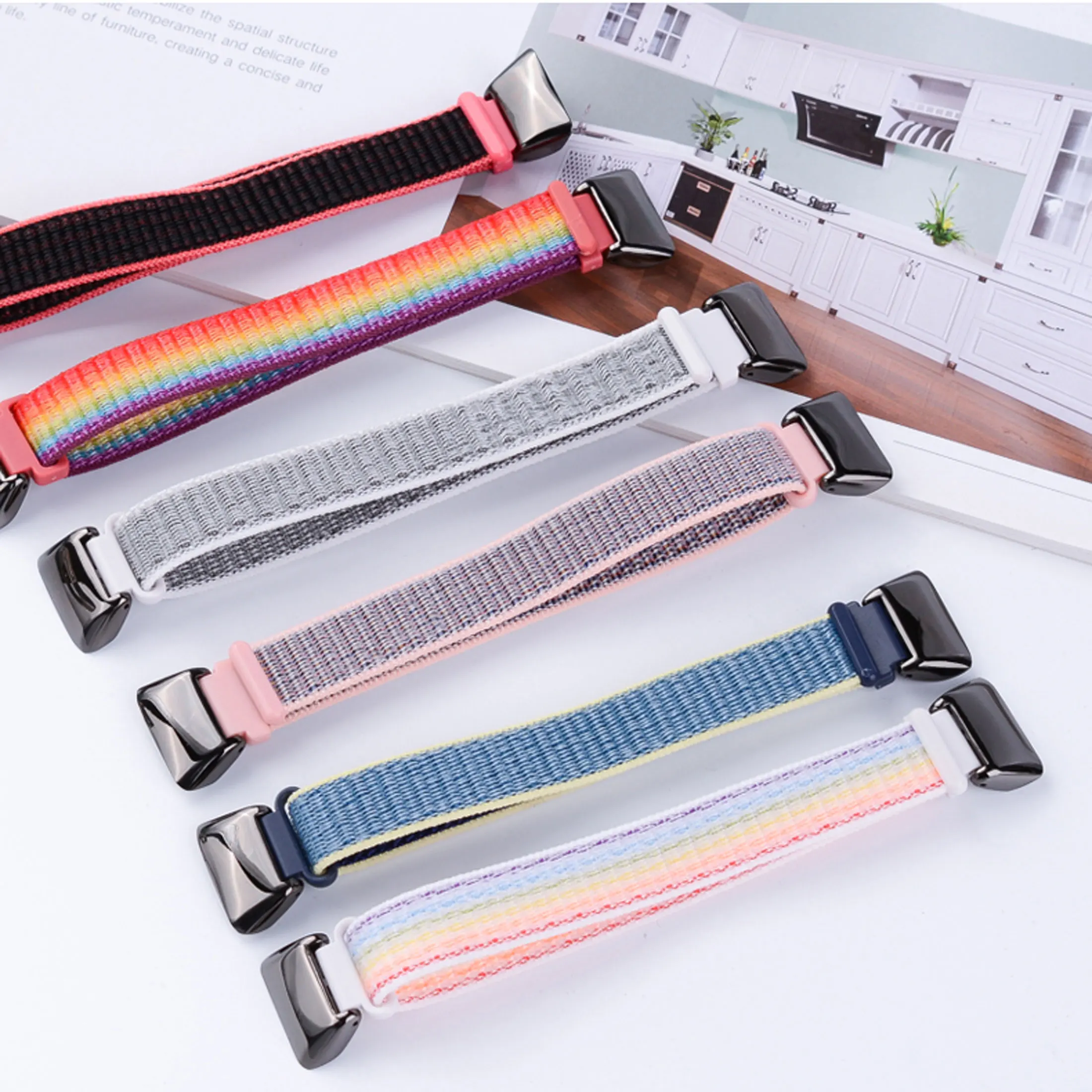 Nylon Strap for Huawei Band 7 / 6 Honor Band 6 Elastic Nylon Strap Fiber Replacement Wristband