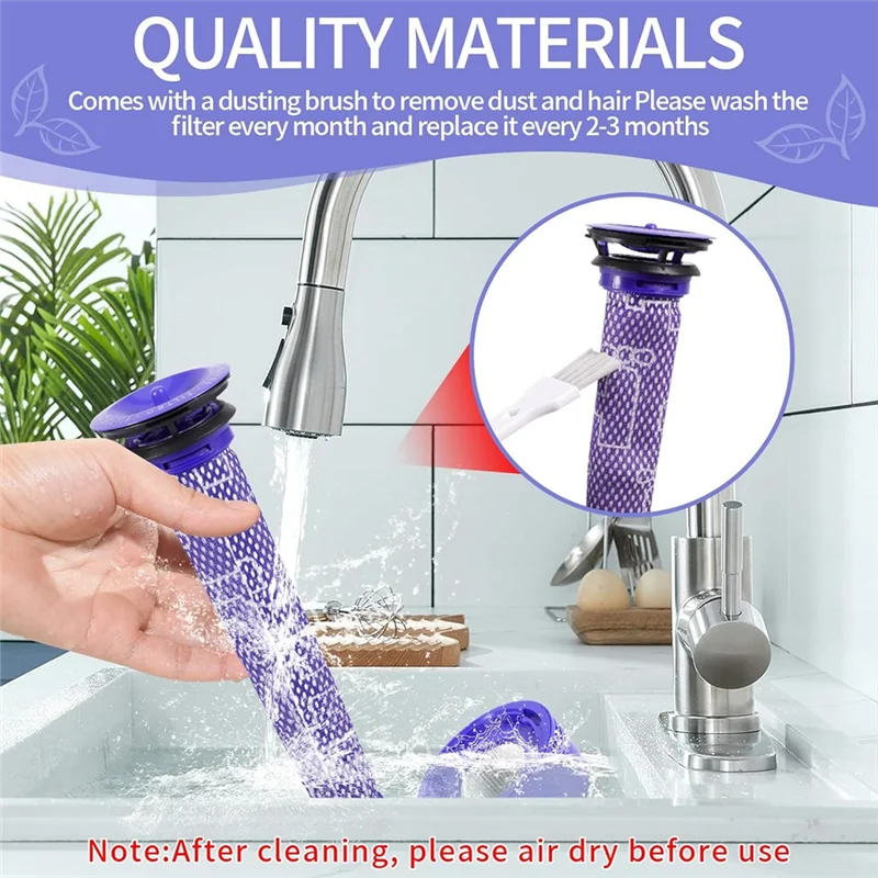 Filtri ABRG-Hepa per filtri pre e post Dyson serie V7 V8, accessori per aspirapolvere Filtro 965661-01 e 967478-01