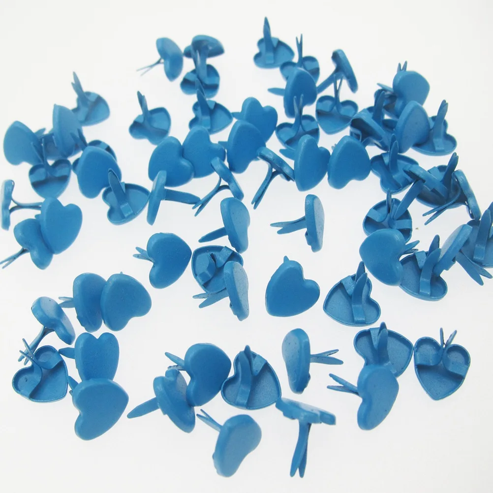 

100pcs Heart Head Split Pins Metal Brads Paper Fastener 9mm Colorful Scrapbooking Cardmaking DIY Crafts Decoration Art Supplies