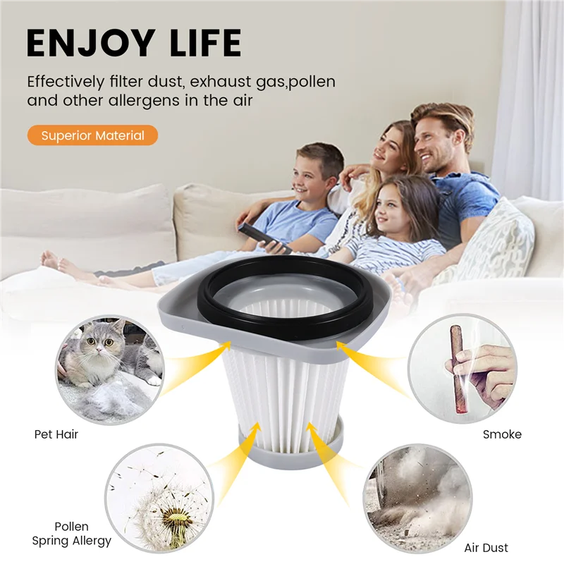 ABNL 5 uds/1 Juego para aspiradora de mano Midea SC861 SC861A accesorios filtro Haipa filtro HEPA