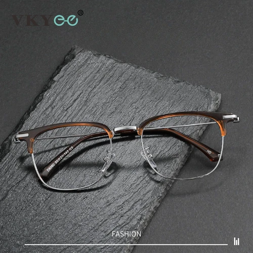 VKYEE, nuevos modelos de moda, montura de diseño ovalado, gafas simples antiluz azul, gafas fotocromáticas graduadas personalizables