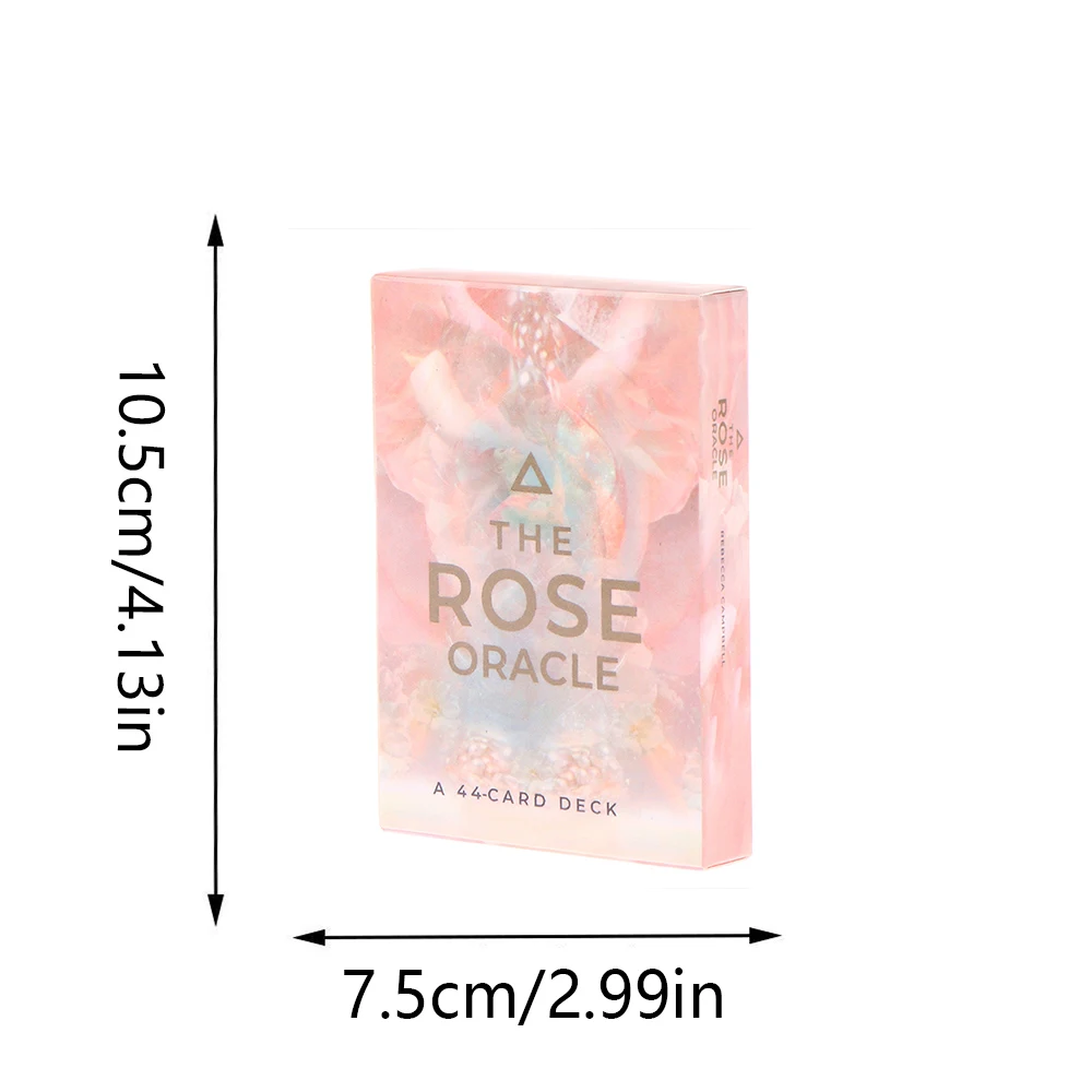 44-Card Deck The Rose Oracle Cards Dreamy Romantic Beautiful Design Pattern For Friends Holiday Gift Board Game Child Toys