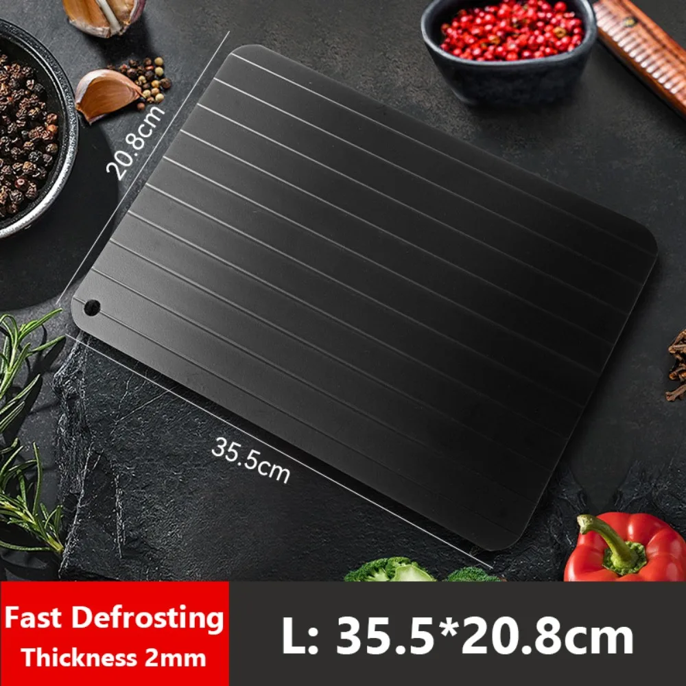 

Лоток для быстрого размораживания из алюминиевого сплава с пазами, большая тарелка для оттаивания, эффективное оттаивание, кухонные гаджеты