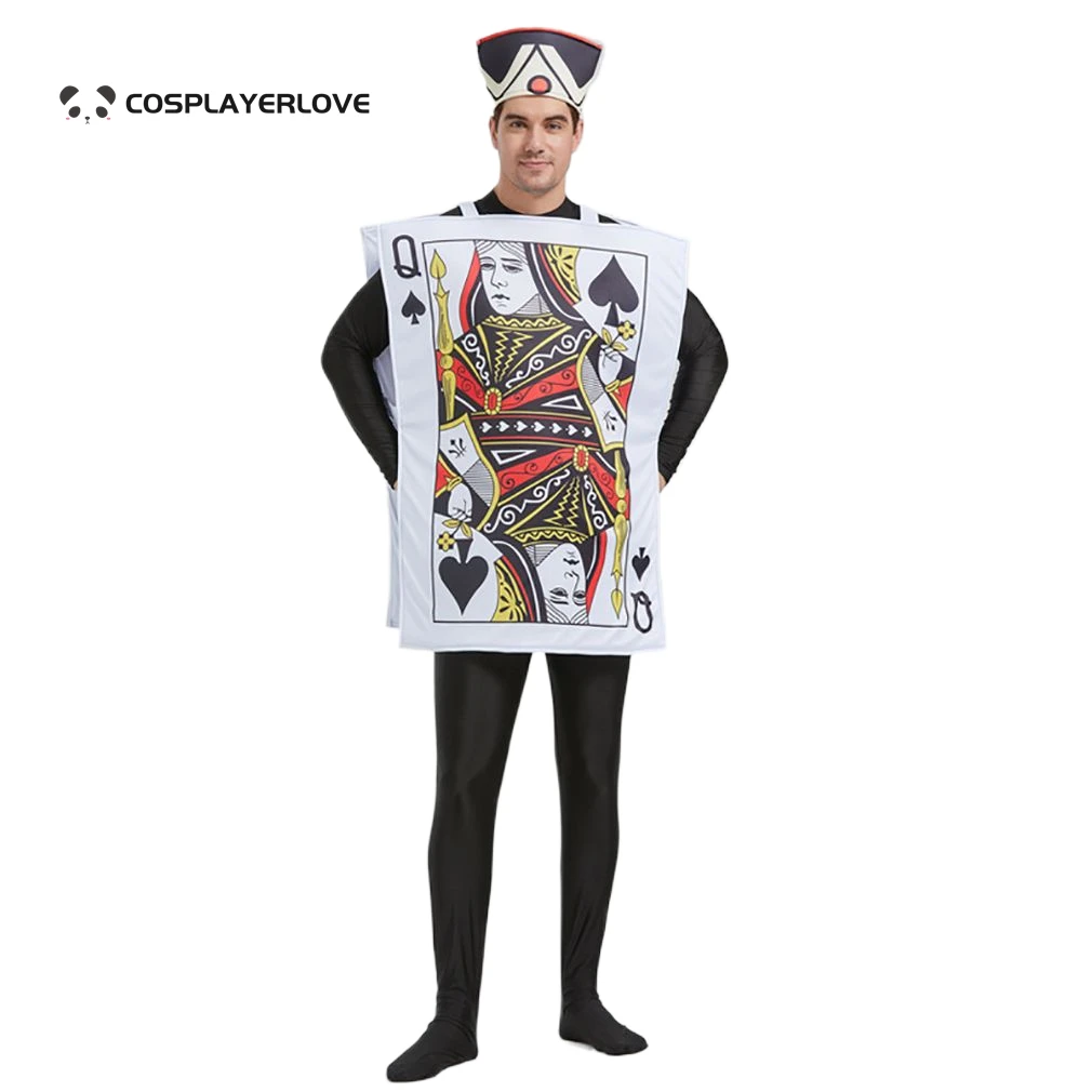 Halloween costume Pirates Halloween costume Parent-child poker double-sided pattern adult Alice Poker Soldier prop costume