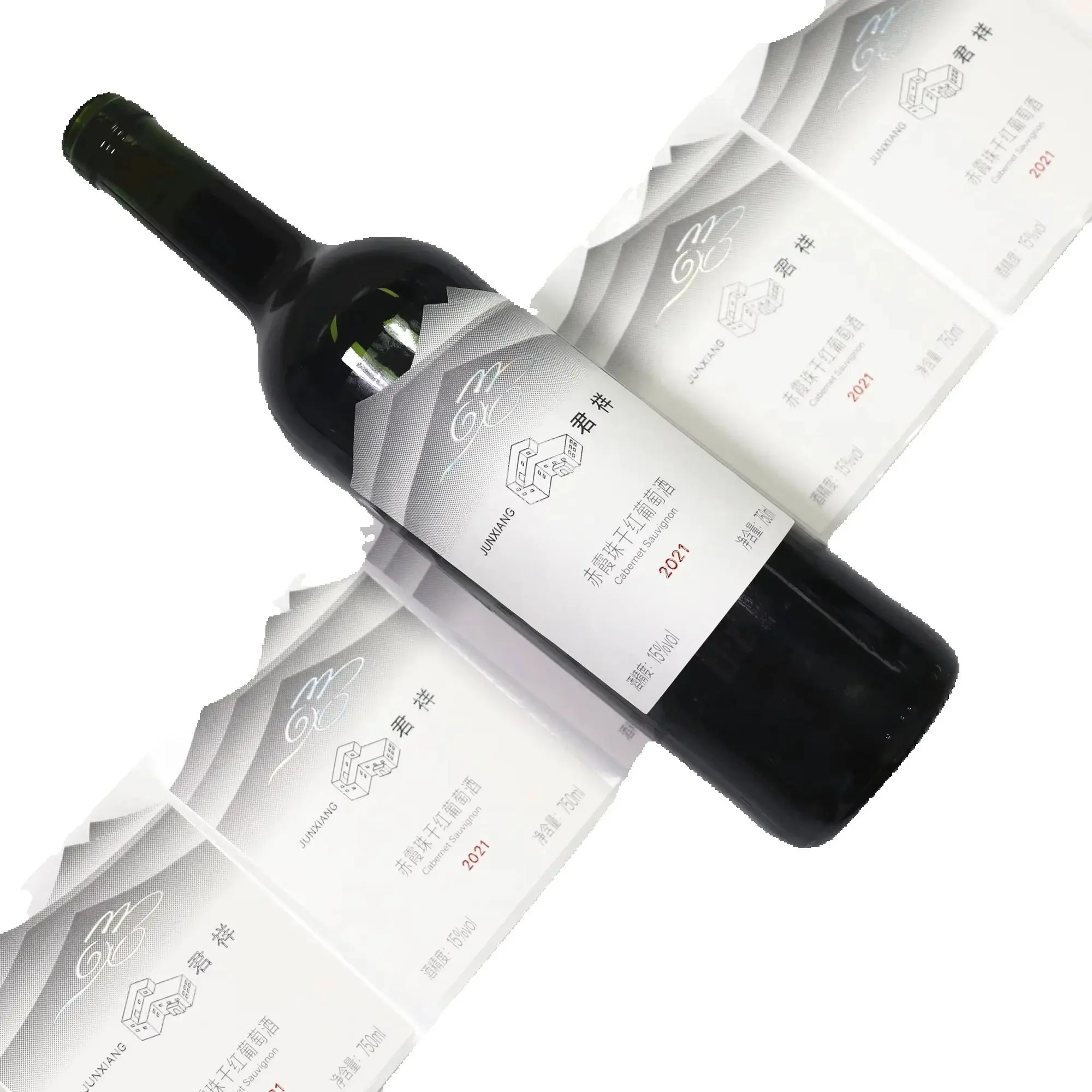 

Custom Logo Red Wine Label Stickers｜Self-Adhesive｜UV Embossing & Stamping