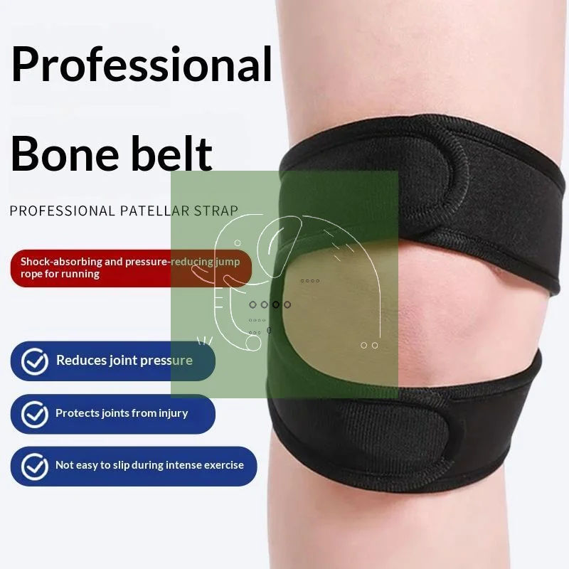 

Knee Support Brace with Patellar Tendon Strap, Adjustable Shock Absorption Compression Sleeve for Basketball Running