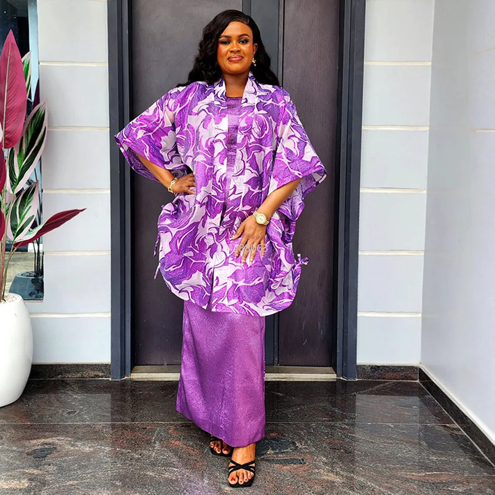 ملابس أفريقية مقاس كبير للنساء 2025 رداء Dashiki أنقرة الأفريقي فساتين حفلات الزفاف مع معطف ملابس أفريقيا